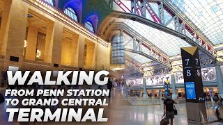 Walking NYC  Penn Station to Times Square amp Grand Central Terminal July 2021 [upl. by Novla]