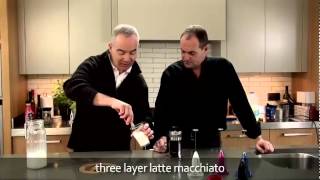 aerolatte  milk frother makes three layer caffè latte macchiato [upl. by Comfort665]