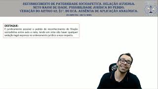 STJ INFO 834 paternidade socioafetiva e adoção [upl. by Lori]