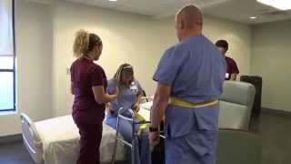 Physical Therapy Transfer Training  How To Transfer From Wheelchair To Bed [upl. by Kerry]