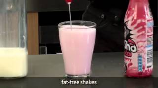 How to make a fat free milkshake using an aerolatte milk frother [upl. by Akisey796]