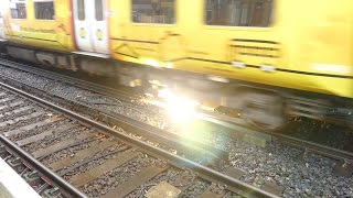 Merseyrail 507 009 making arcs at Birkdale station [upl. by Grishilde]